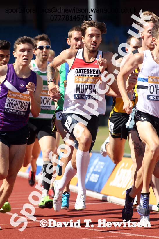 Mens 1500 metres, Sainsbury's British Champs, Alexander Stadium, Birmingham. Photo: David T. Hewitson/Sprts for All Pics